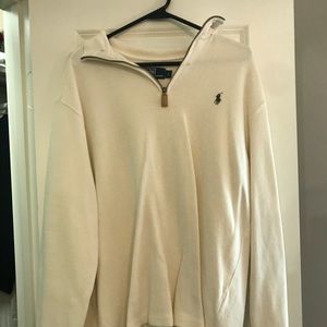Polo Quarter Zip off White